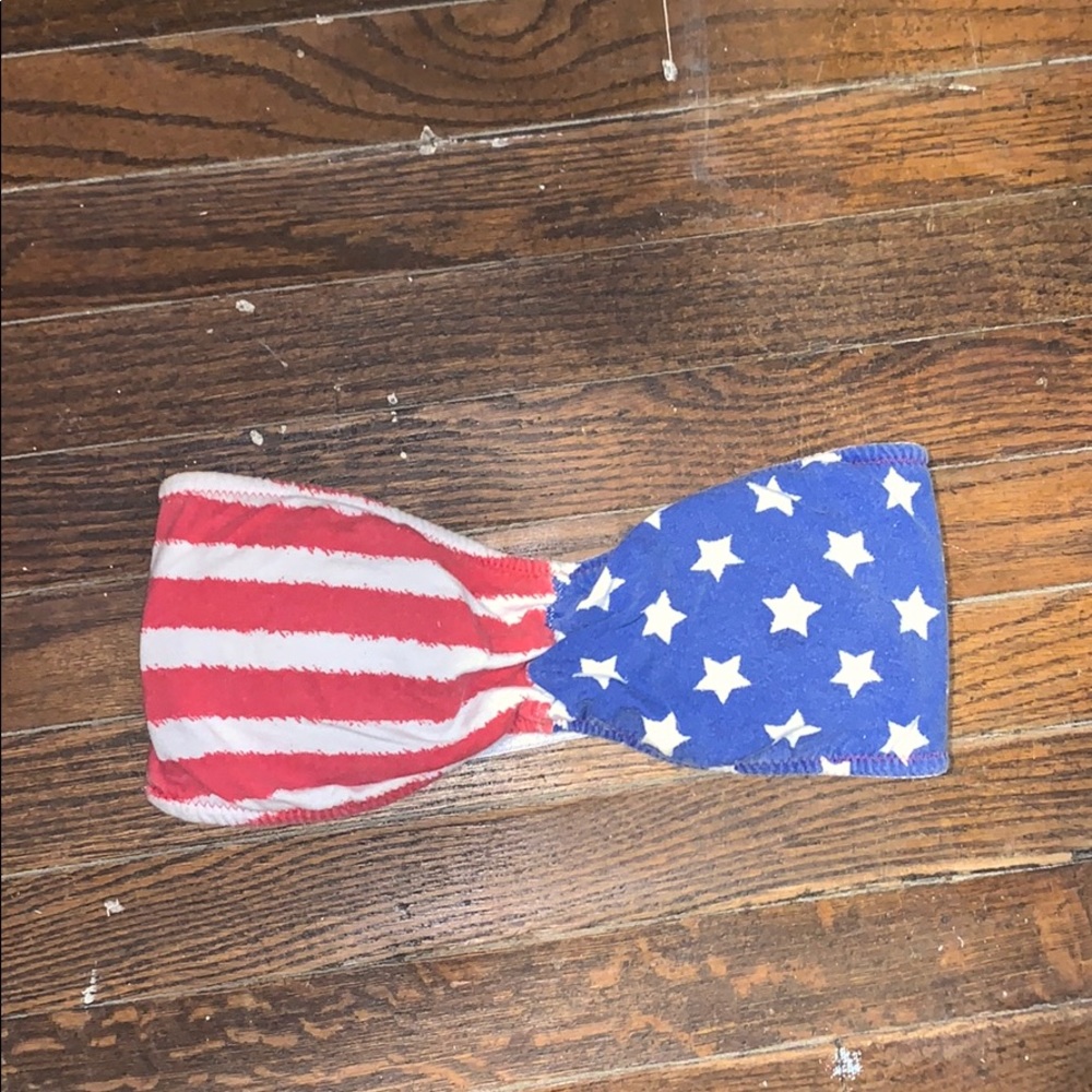 Red white and blue cotton bandeau